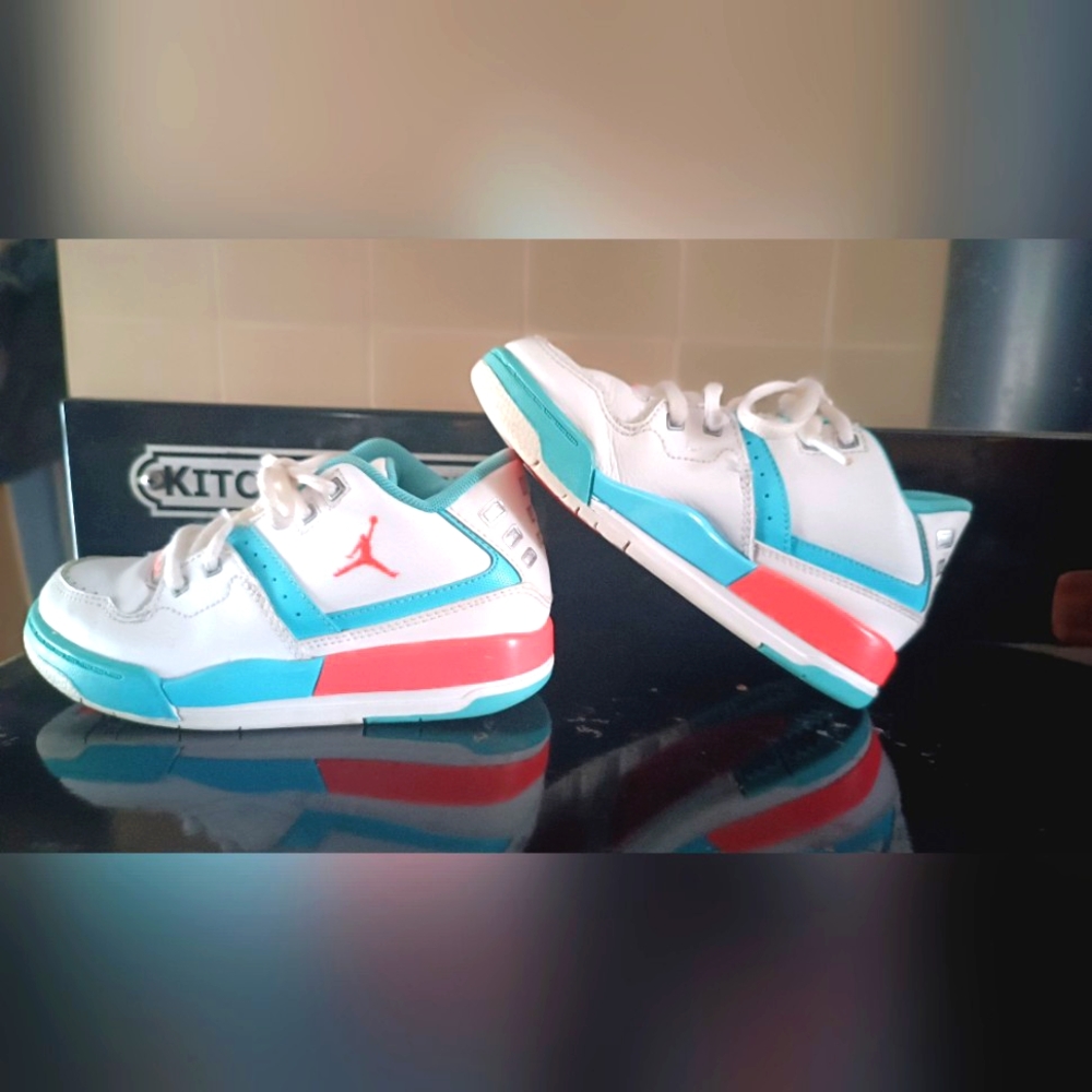 Nike Jordan Flight 23 GP-768912 109-Size 11c White Hot Lava Pool Blue